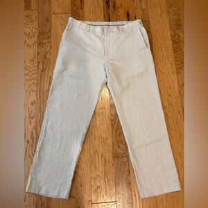Cubavera Mens Pants 36x30 Linen Blend Straight Leg Beige